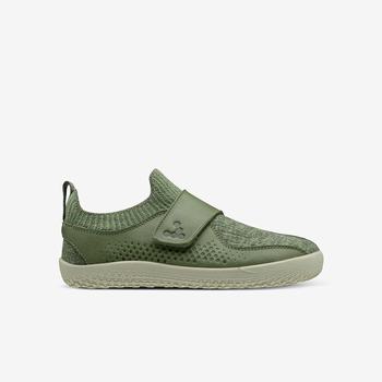 Vivobarefoot Primus Knit Wool Wanderschuhe Kinder Grün | DE 0214YXFU